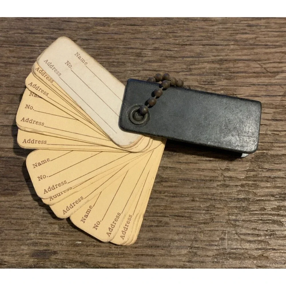 My Little Black Book Keychain Vintage - Blank Pages Inside Place for Names & #